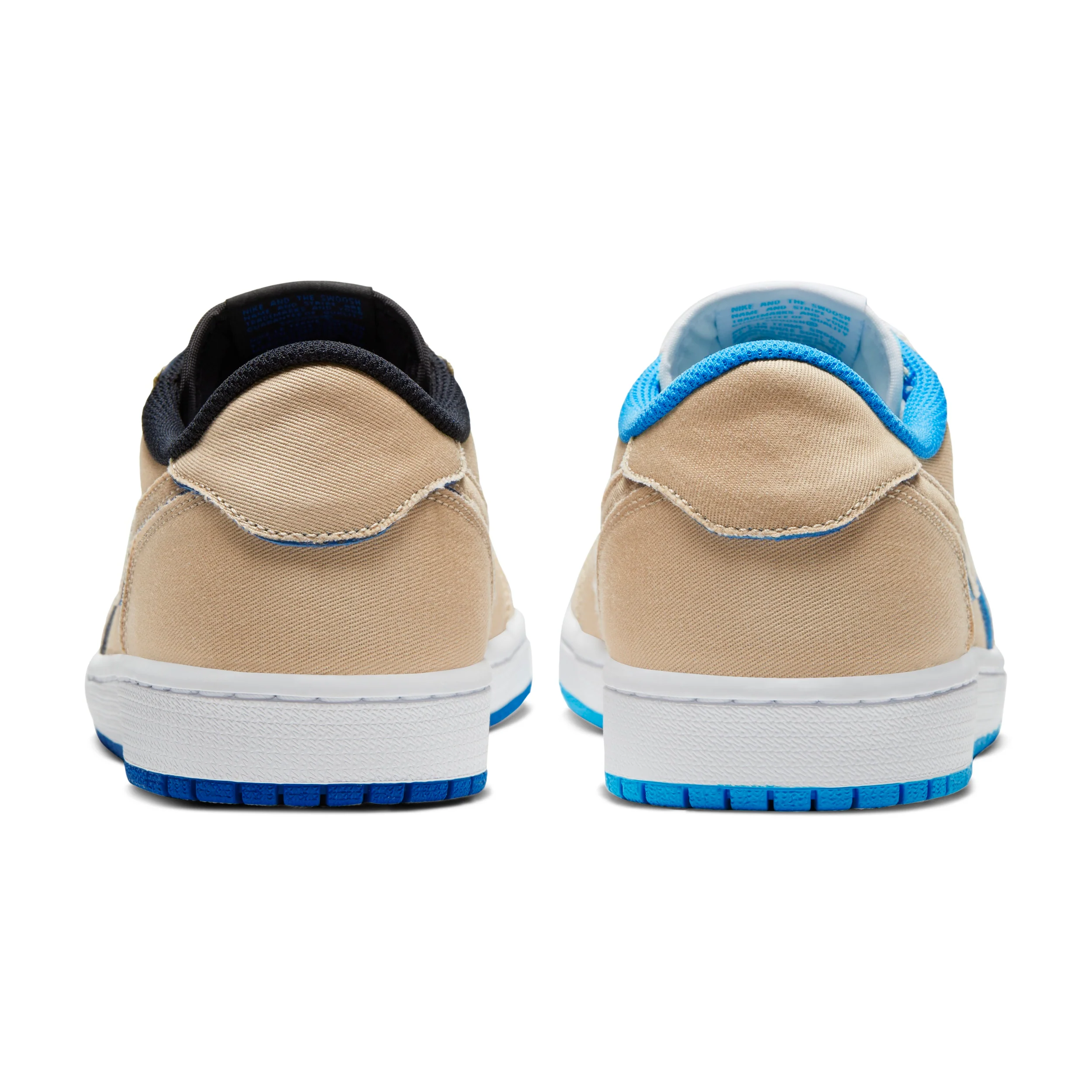 Nike SB - Air Jordan 1 Low QS Shoes - (Lance Mountain) Desert Ore / Royal Blue - Dark Powder Blue - Image 4