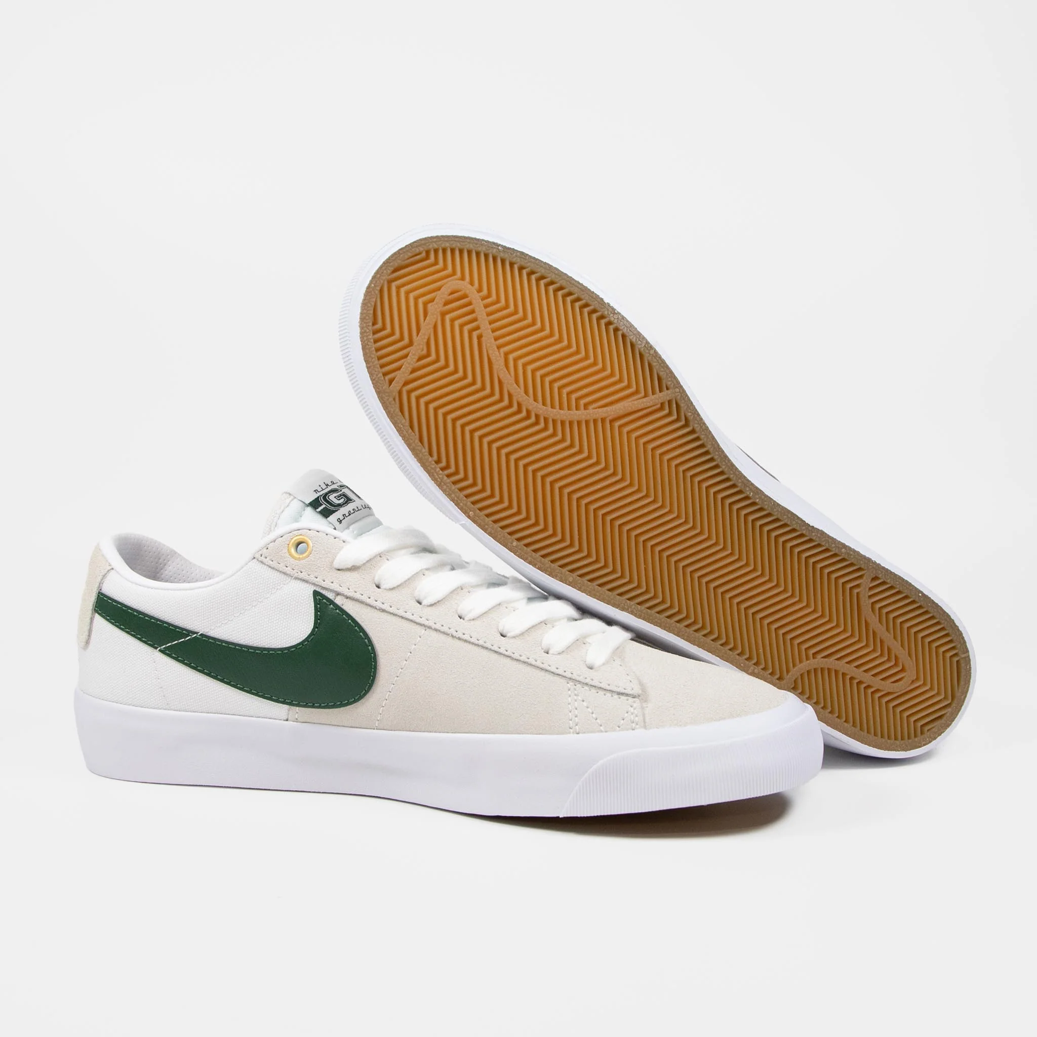 Nike SB - GT Blazer Low Shoes - White / Fir - Image 3