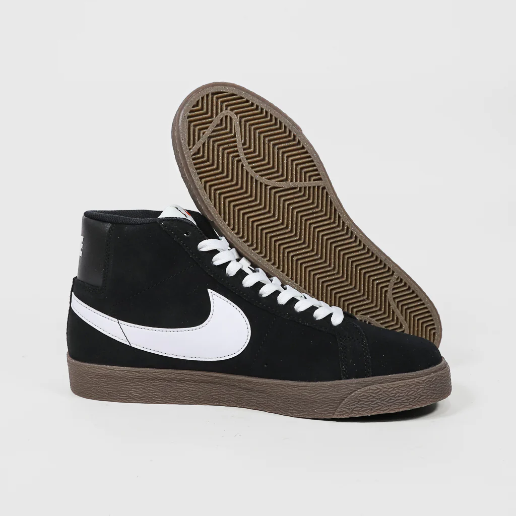 Nike SB - Blazer Mid Shoes - Black / White - Black - Sail - Image 3