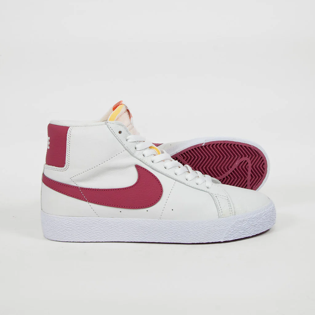 Nike SB - Orange Label Blazer Mid Shoes - White / Sweet Beet - Image 2