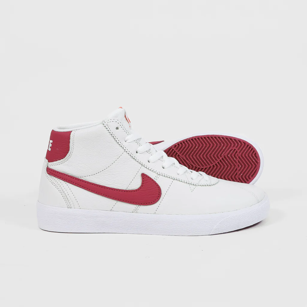 Nike SB - Bruin High Orange Label Shoes - White / Sweet Beet - Image 2