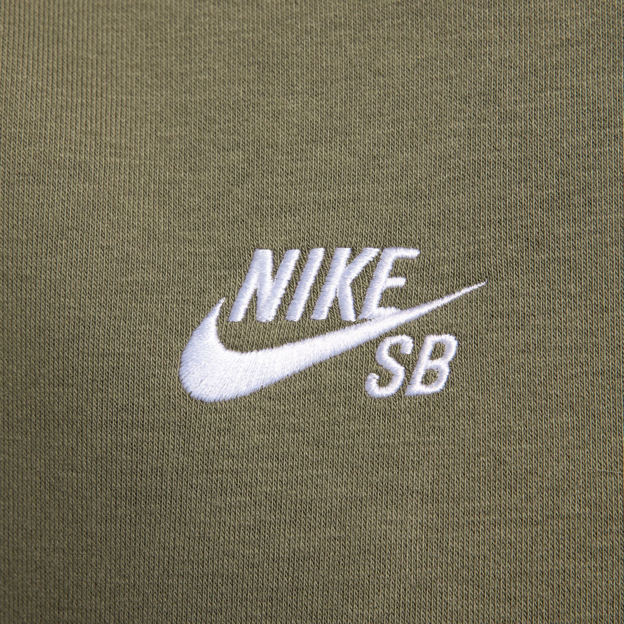 Nike SB - Olympic Pullover Hooded Sweatshirt - Medium Olive / White - Image 4