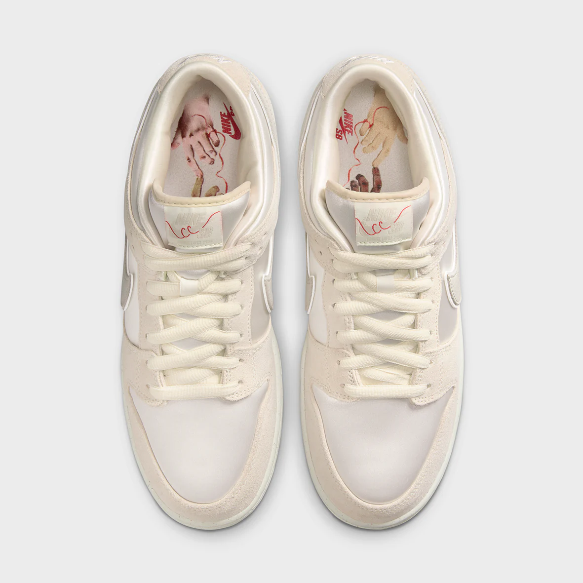 Nike SB - 'City Of Love' Dunk Low Pro Shoes (UK ONLY) - Coconut Milk / Light Bone - Phantom - Image 3