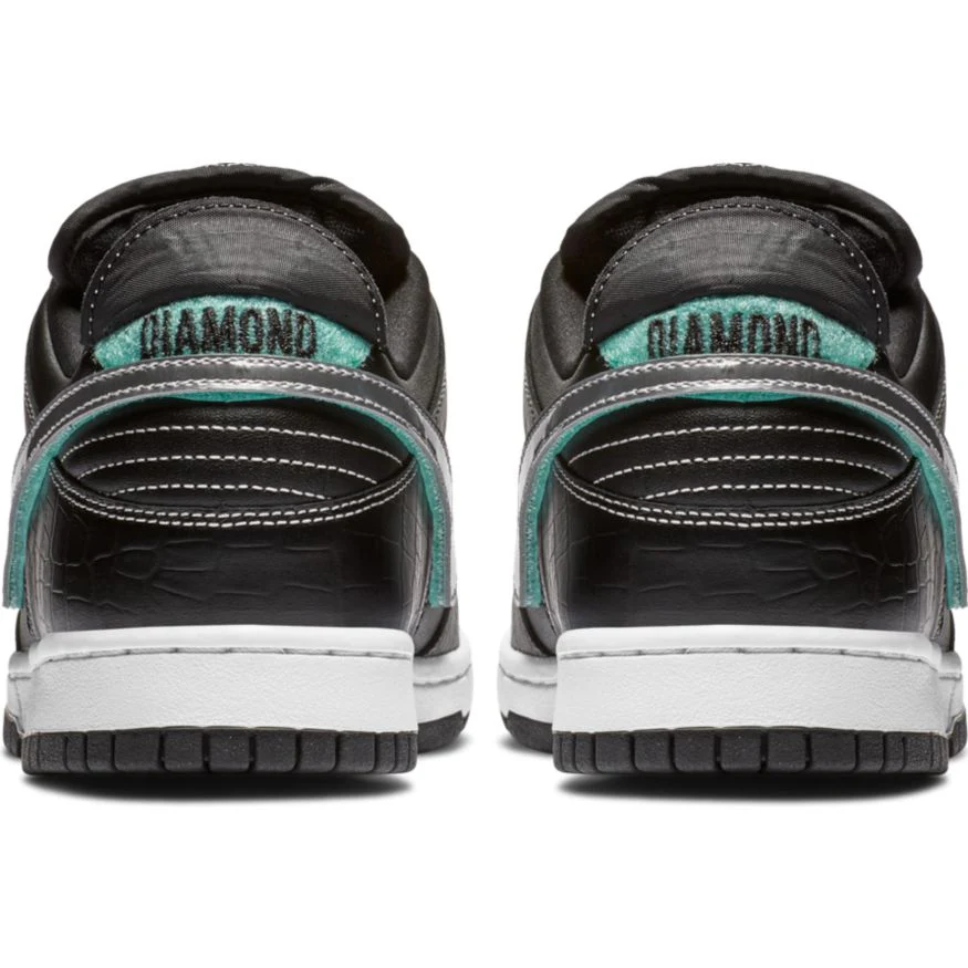 Nike SB - Diamond Dunk Low Pro OG QS Shoes - Black / Chrome / Tropical Twist - Call Store for Details - Image 4