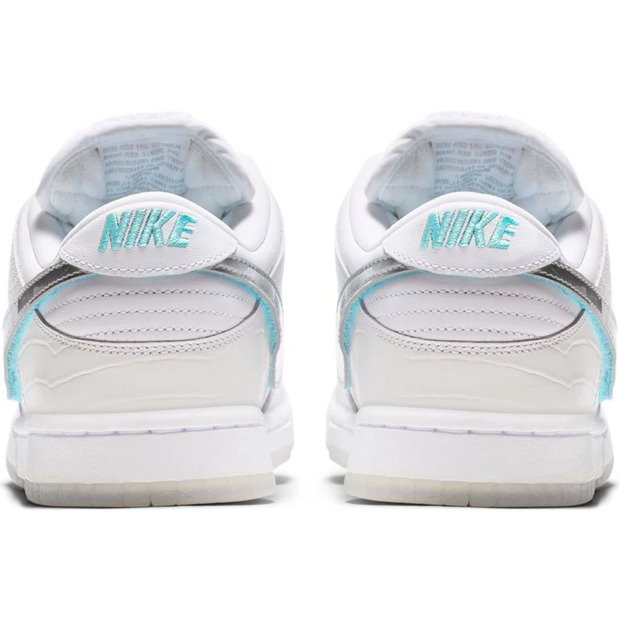Nike SB - Diamond Dunk Low Pro OG QS Shoes - White / Chrome / Tropical Twist - Image 3