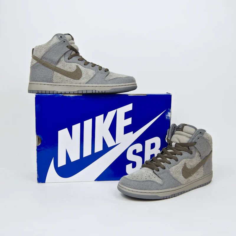 Nike SB - Dunk High Premium SB 'Tauntaun' Shoes - Medium Grey / Smoke - Cool Grey - Image 7