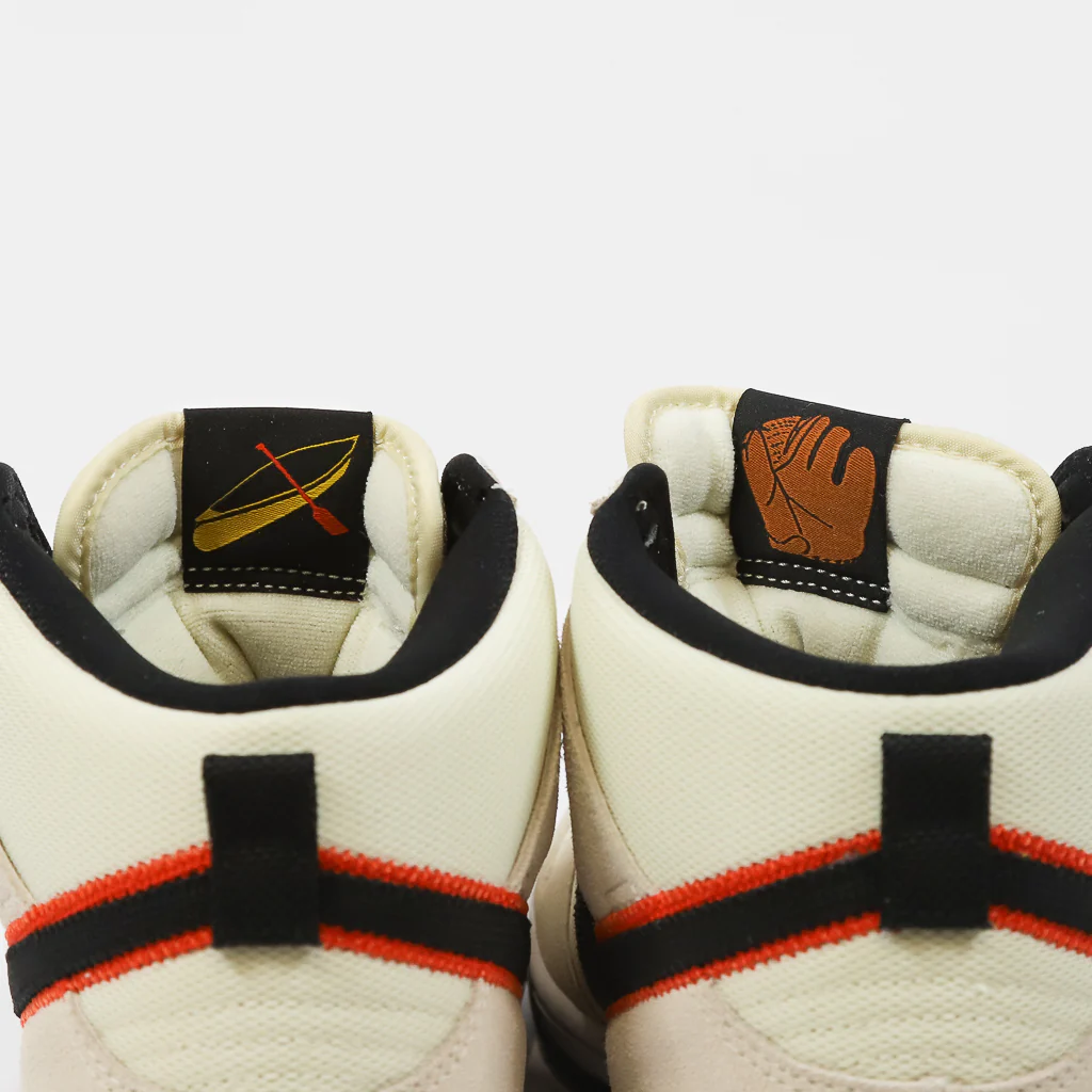 Nike SB - Dunk High Pro Shoes (UK ONLY)- Coconut Milk / Black / Team Orange - Image 4