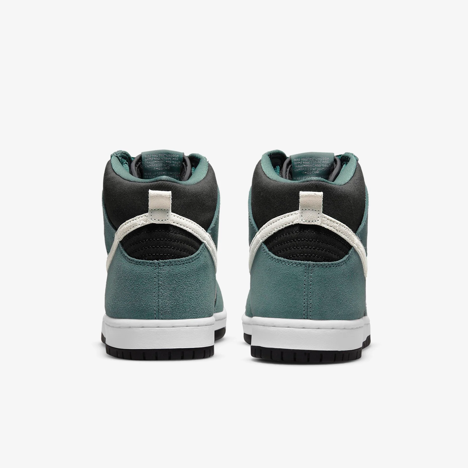 (UK & EU ONLY) Nike SB - Dunk High Pro Shoes - Mineral Slate / Sail / Black / White - Image 4