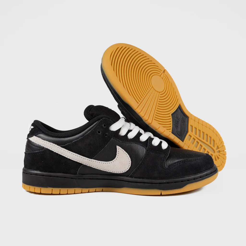 Nike SB - Dunk Low Pro GR Shoes - Black / White - Black - Gum Light Brown - Image 3