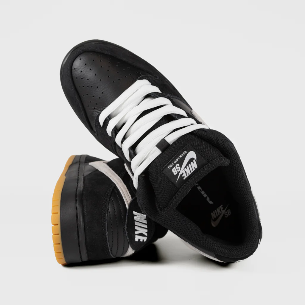 Nike SB - Dunk Low Pro GR Shoes - Black / White - Black - Gum Light Brown - Image 4