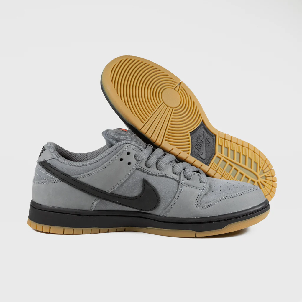 Nike SB - Dunk Low Pro Orange Label Shoes - Cool Grey / Black - Cool Grey - Image 3