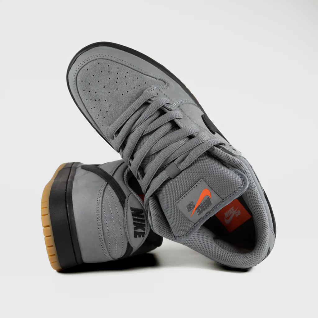 Nike SB - Dunk Low Pro Orange Label Shoes - Cool Grey / Black - Cool Grey - Image 4