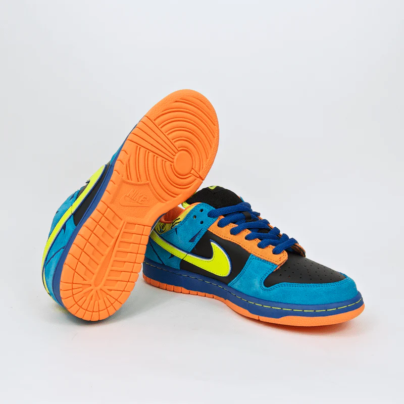 Nike SB - Dunk Low Pro SB 'Skate Or Die' Shoes - Black / Neon Yellow - Image 3