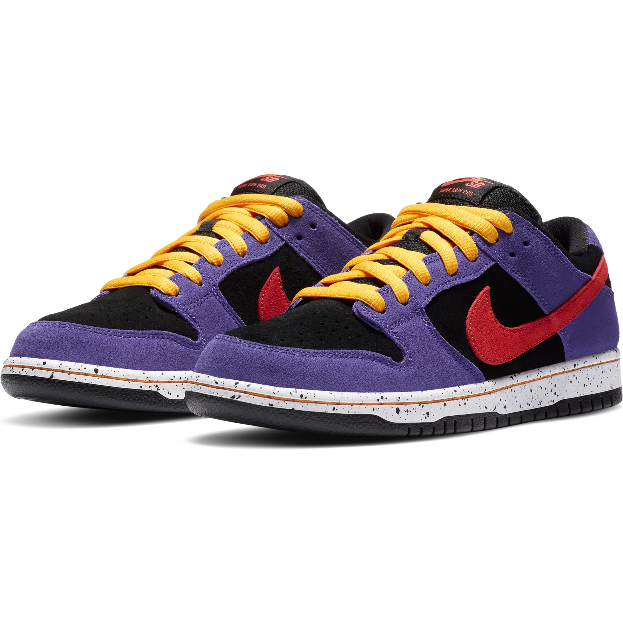 Nike SB - Dunk Low Pro Shoes - Black / Sunburst - Varsity Purple