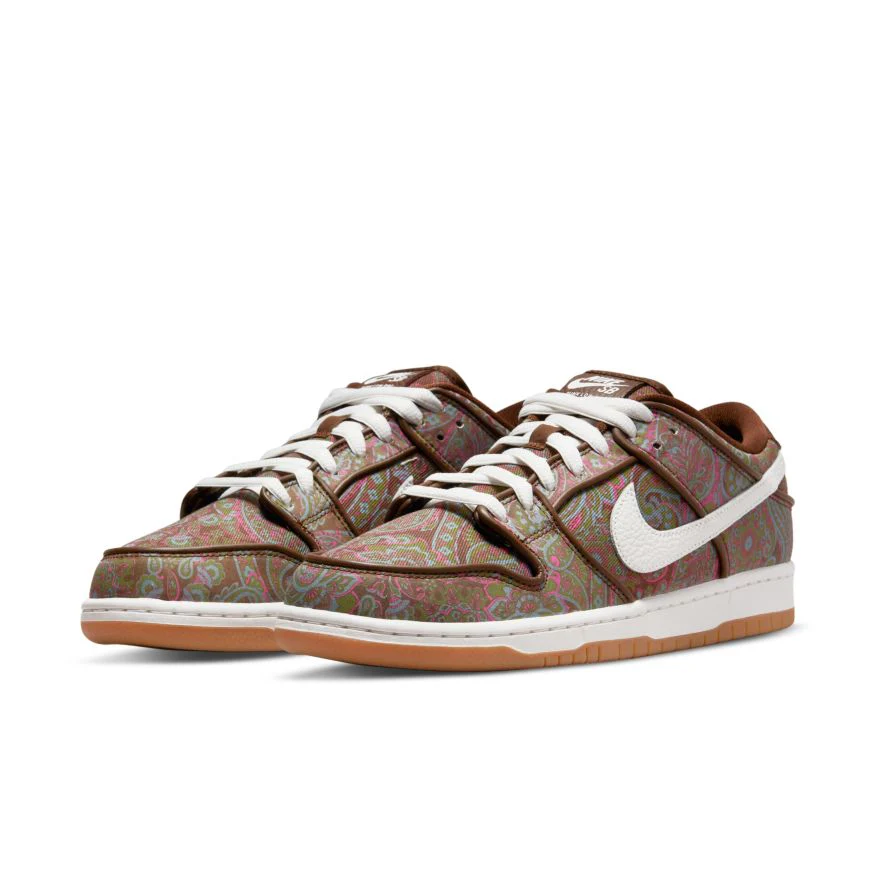 Nike SB - Dunk Low Pro Paisley Shoes - Cacao Wow / Summit White / Rough Green