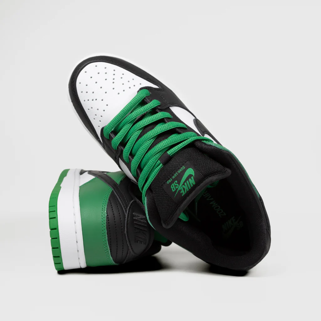 Nike SB - Dunk Low Pro Shoes - Classic Green / Black - White - Image 4