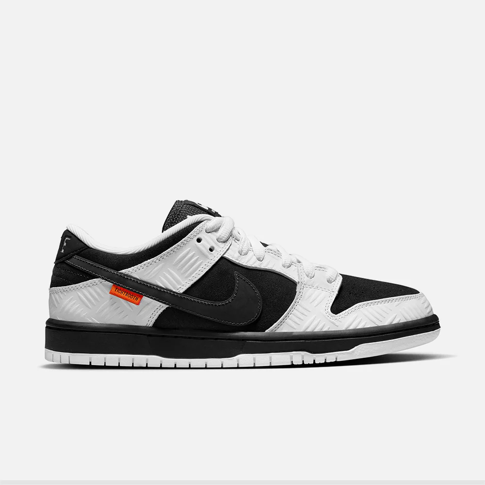 Nike SB - Dunk Low Pro Shoes - White / Black - Safety Orange (TIGHTBOOTH)