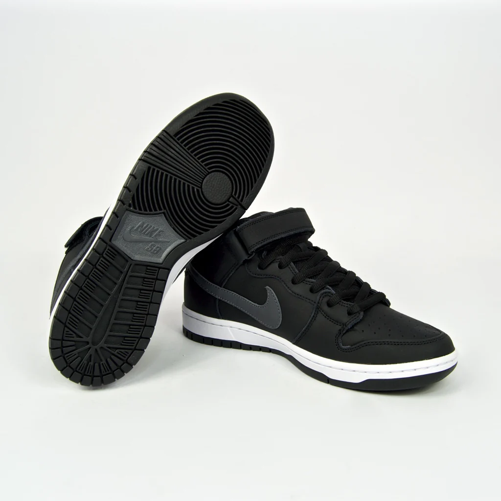 Nike SB - Dunk Mid Orange Label ISO Shoes - Black / Dark Grey / White - Image 3