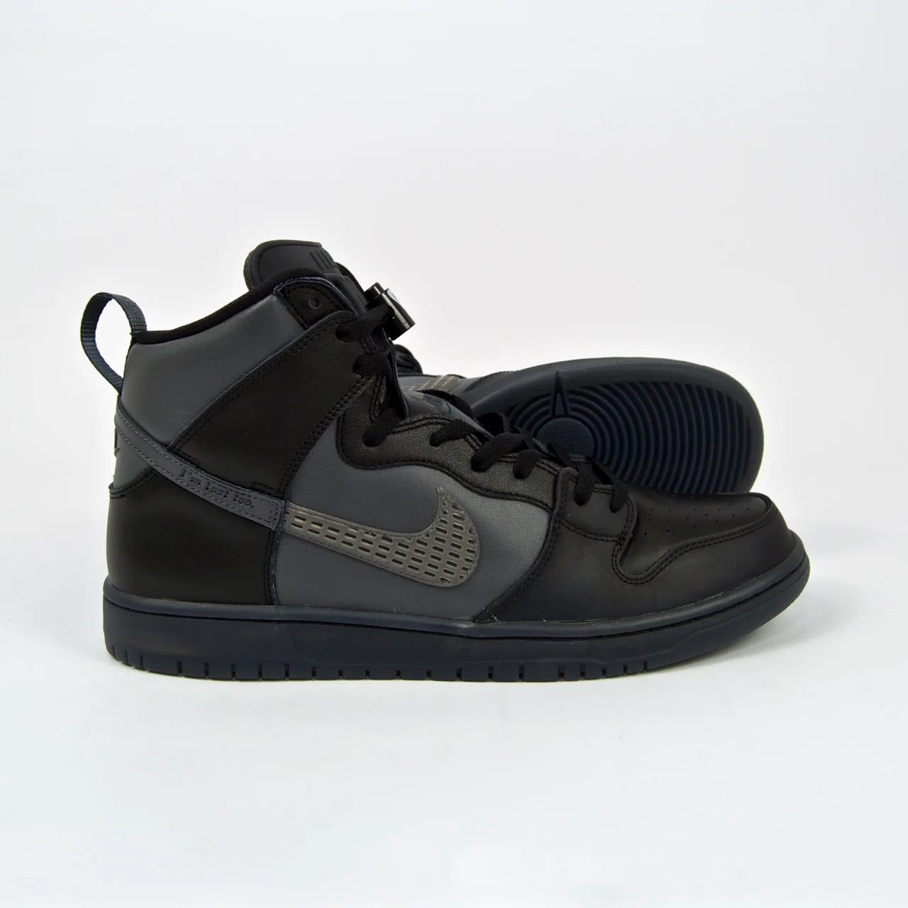 Nike SB - FPAR Dunk High Pro Premium Shoes - Black / Dark Grey - Image 2