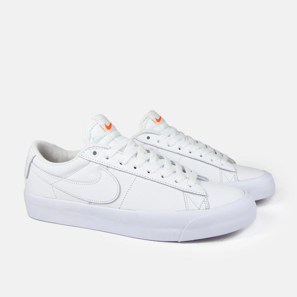 Nike SB - 'Orange Label' GT Blazer Low Shoes - White / White - Image 2