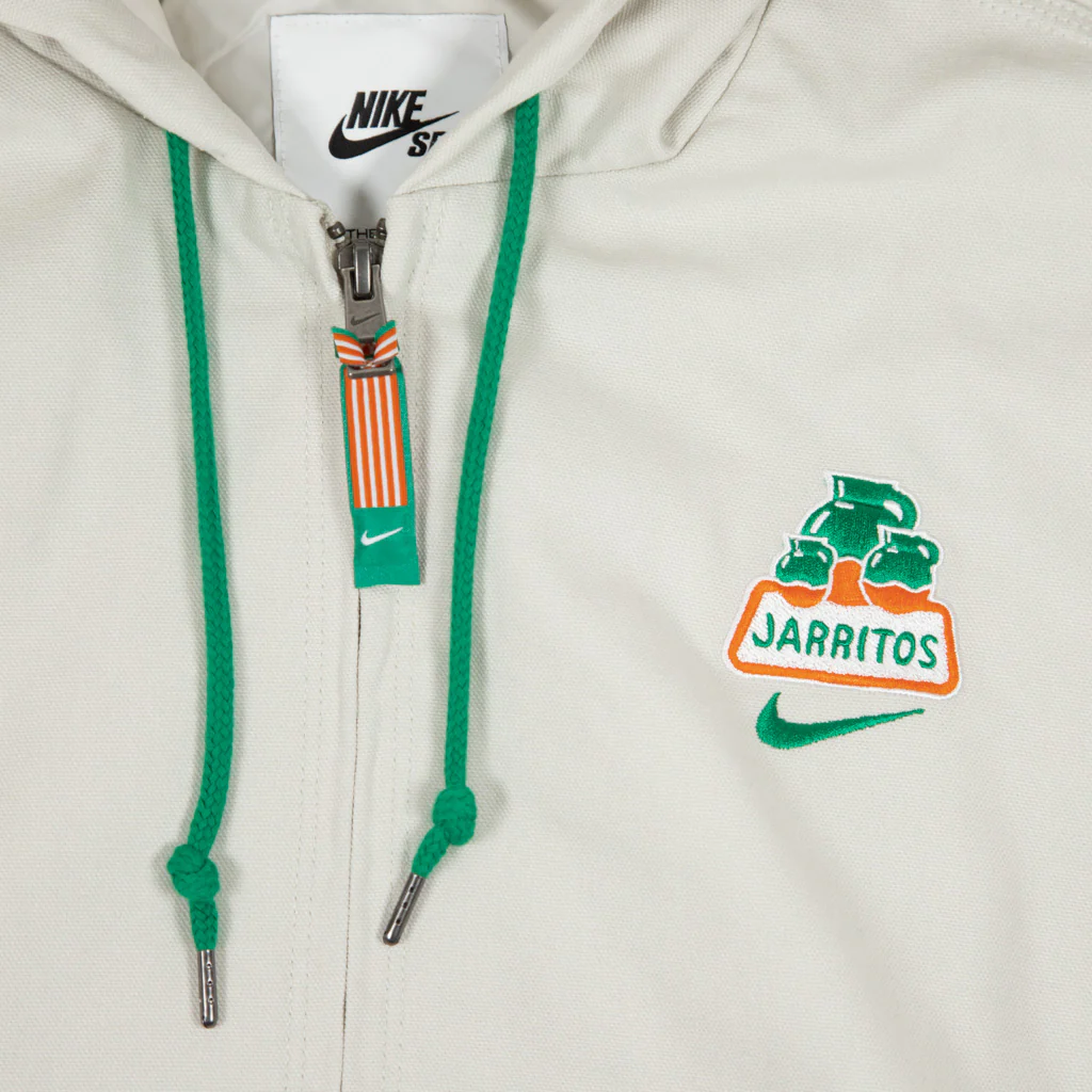 Nike SB - Jarritos Padded Hooded Zip Jacket - Light Bone / Malachite / Malachite - Image 4