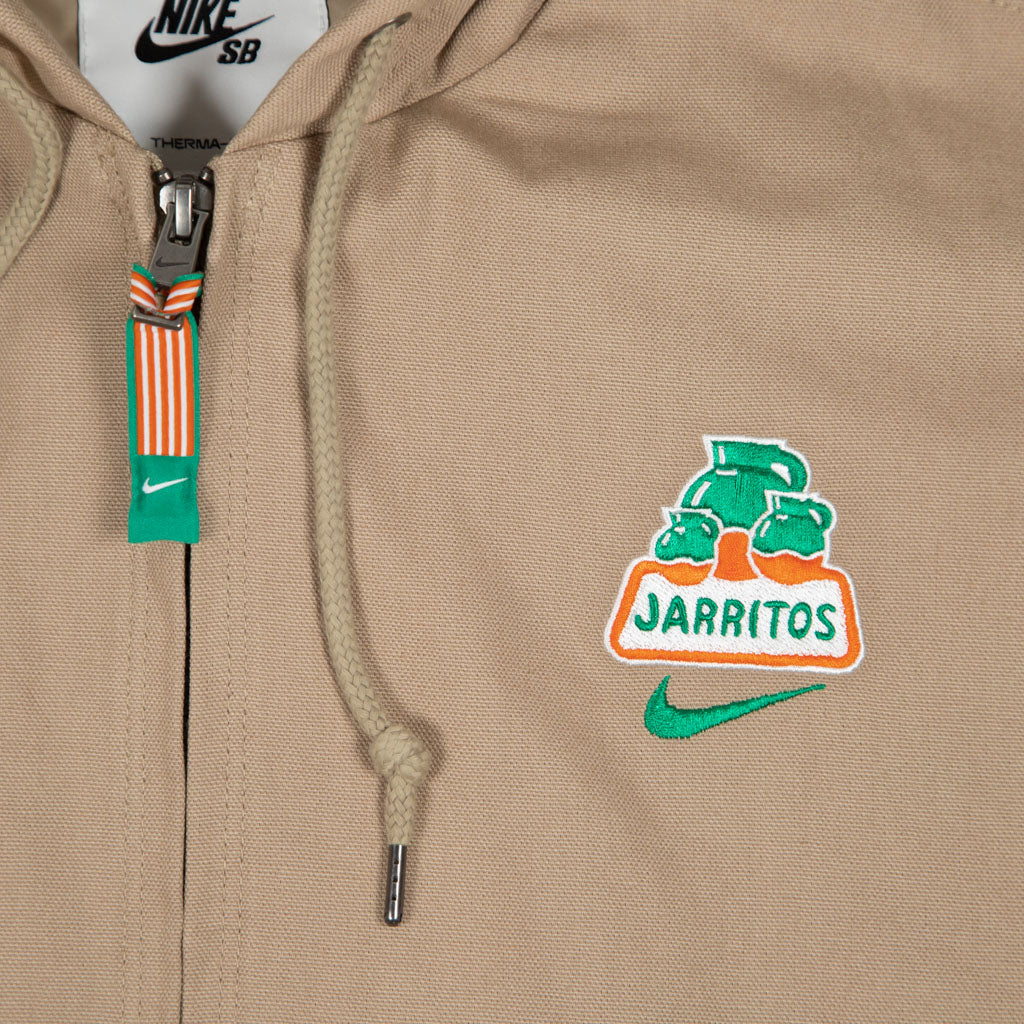 Nike SB - Jarritos Padded Hooded Zip Jacket - Khaki / Malachite / Malachite - Image 4