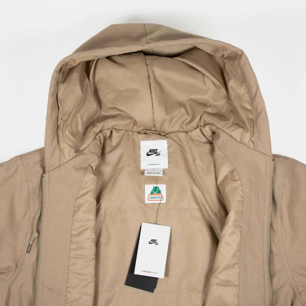 Nike SB - Jarritos Padded Hooded Zip Jacket - Khaki / Malachite / Malachite - Image 5