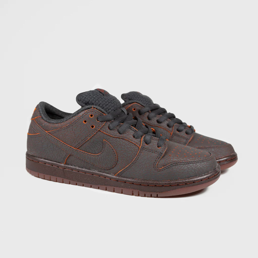 Nike SB - Krampus Dunk Low Pro Shoes - Dark Smoke Grey / Campfire Orange - Black - Image 2