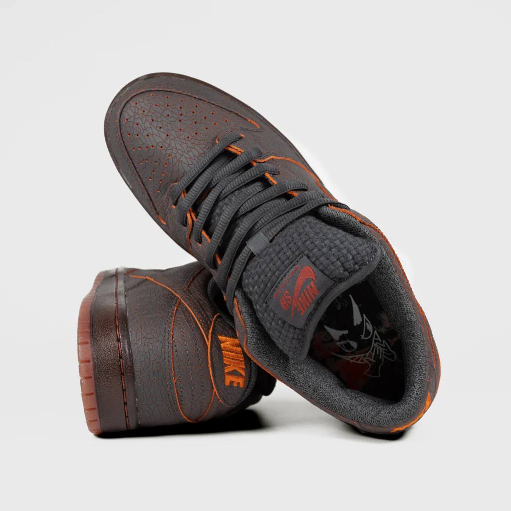 Nike SB - Krampus Dunk Low Pro Shoes - Dark Smoke Grey / Campfire Orange - Black - Image 4