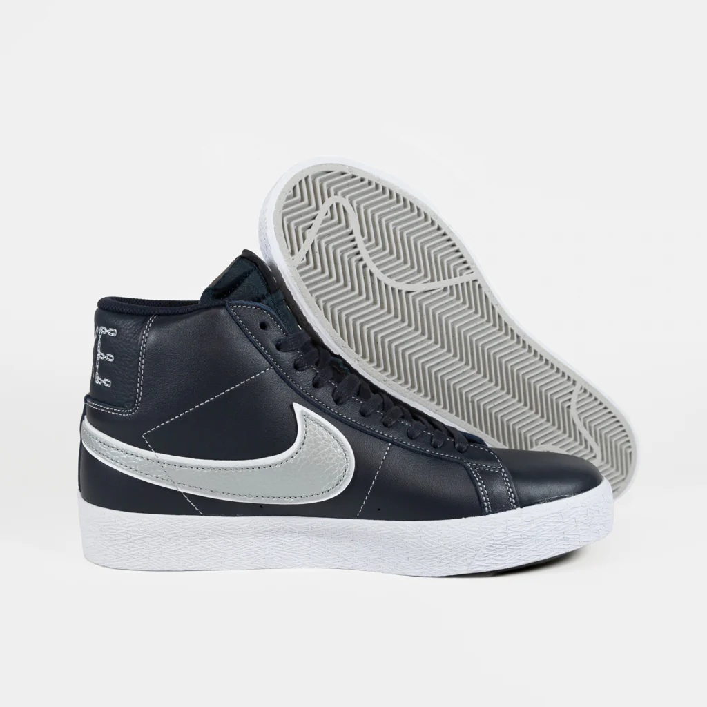 Nike SB - Mason Silva Blazer Mid Shoes - Blackened Blue / Wolf Grey - Image 3