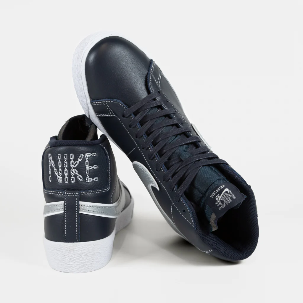 Nike SB - Mason Silva Blazer Mid Shoes - Blackened Blue / Wolf Grey - Image 4