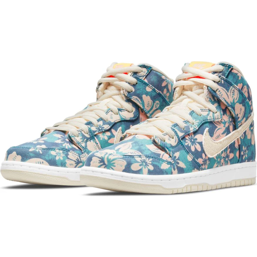 Nike SB - 'Hawaii' Dunk High Pro Shoes - Aquamarine / Light Cream-Total Orange