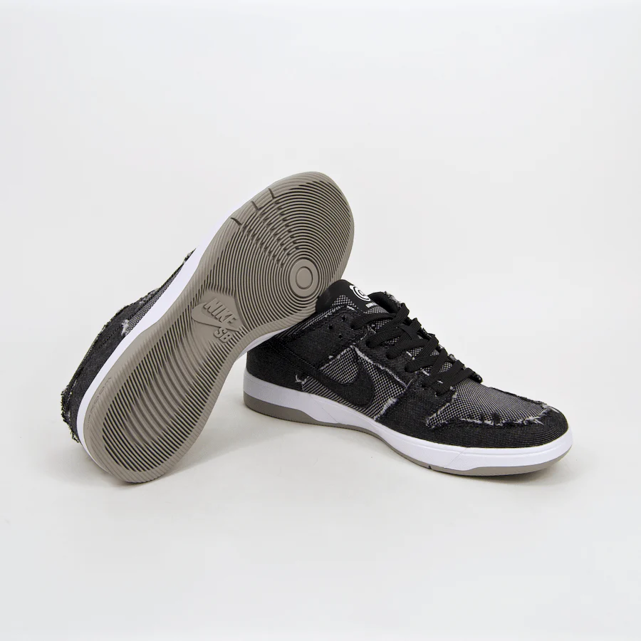 Nike SB - 'Medicom' Dunk Low Elite QS Shoes - Black / Black - White - Medium Grey - Image 3