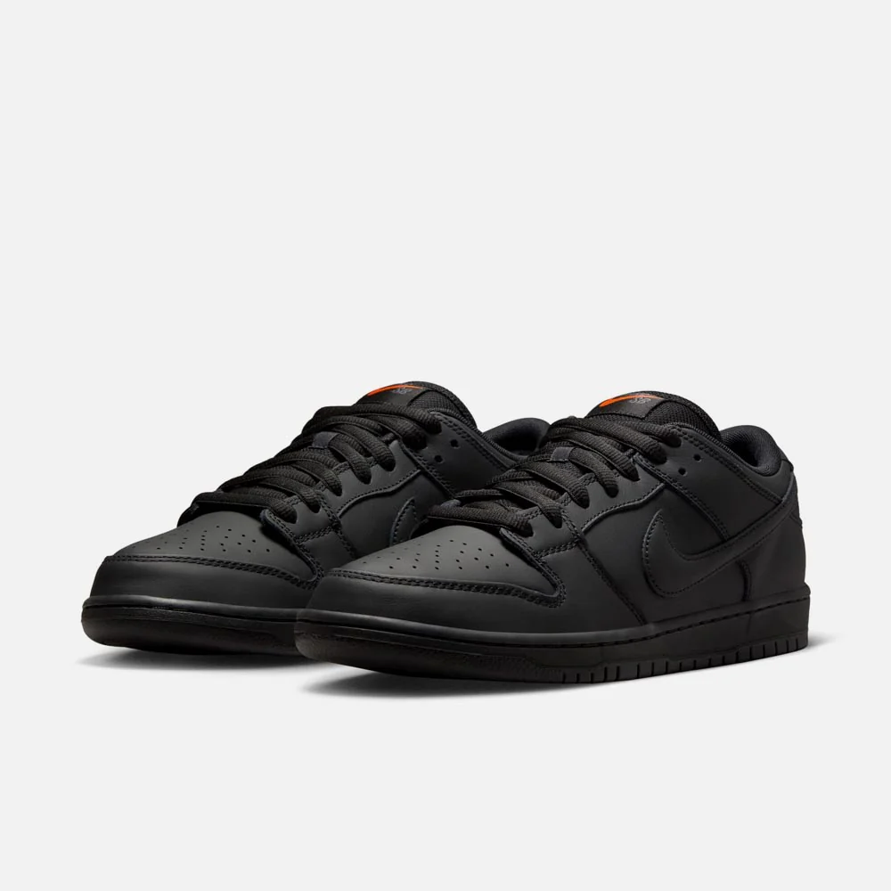 Nike SB - 'Orange Label' Dunk Low Pro Shoes - Black / Black - Black - Black - Image 2