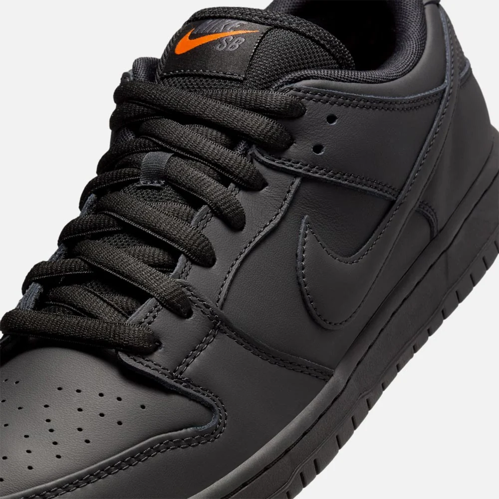 Nike SB - 'Orange Label' Dunk Low Pro Shoes - Black / Black - Black - Black - Image 3
