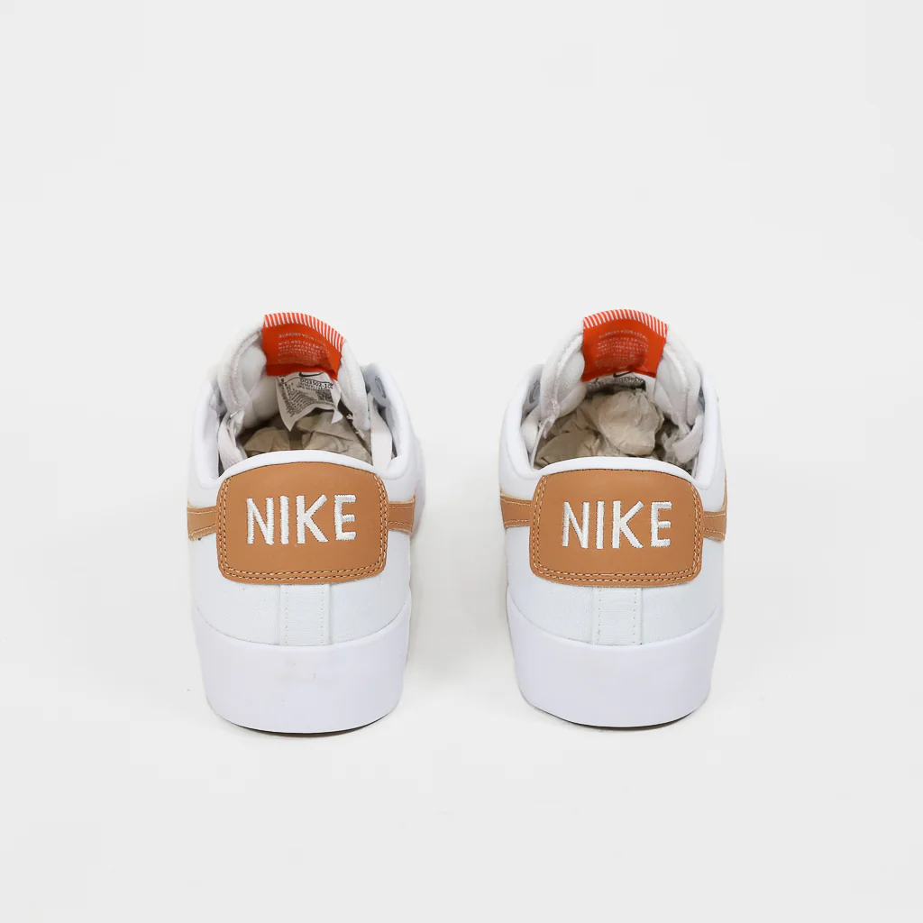Nike SB - Orange Label Grant Taylor GT Blazer Low Shoes - White / Light Cognac - Image 4