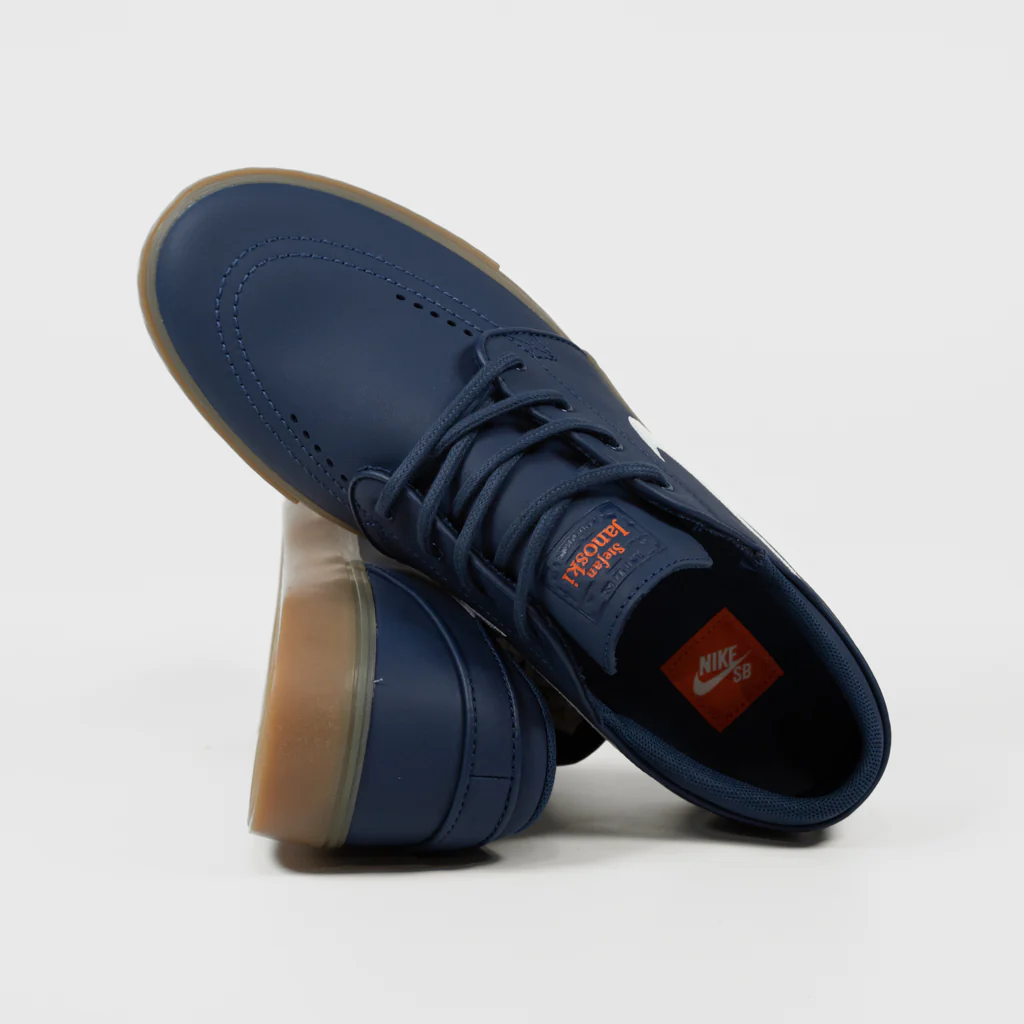 Nike SB - 'Orange Label' Stefan Janoski OG+ Shoes - Navy / White - Navy - Gum - Image 4