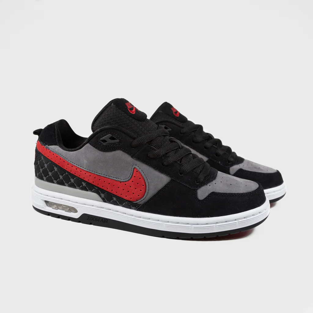 Nike SB - P-Rod 1 Paul Rodriguez Shoes - Black / Varsity Red - Flint Grey - Image 2