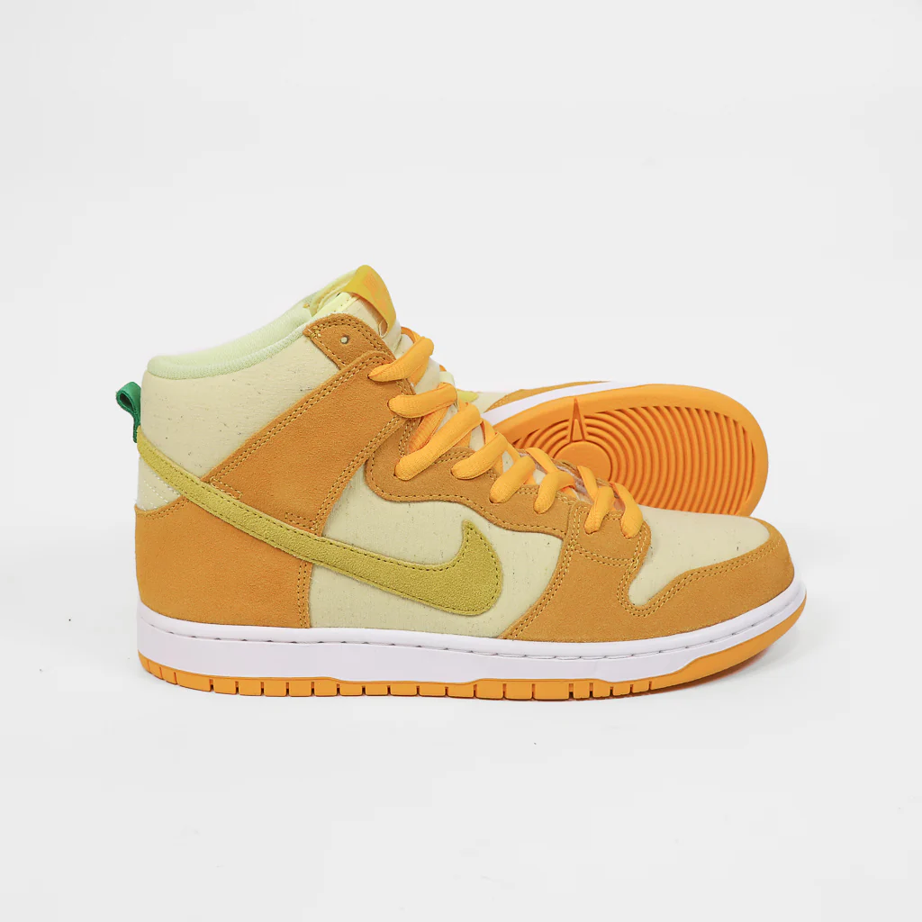 Nike SB - 'Pineapple' Dunk High Pro Shoes (UK ONLY) - University Gold / Vivid Sulfer / Citron Tint - Image 2