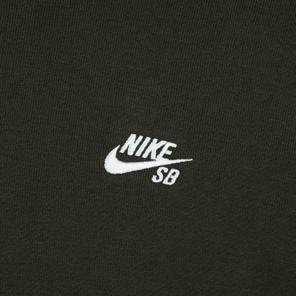 Nike SB - Essential Logo Pullover Hooded Sweatshirt - Sequoia / White - Image 2