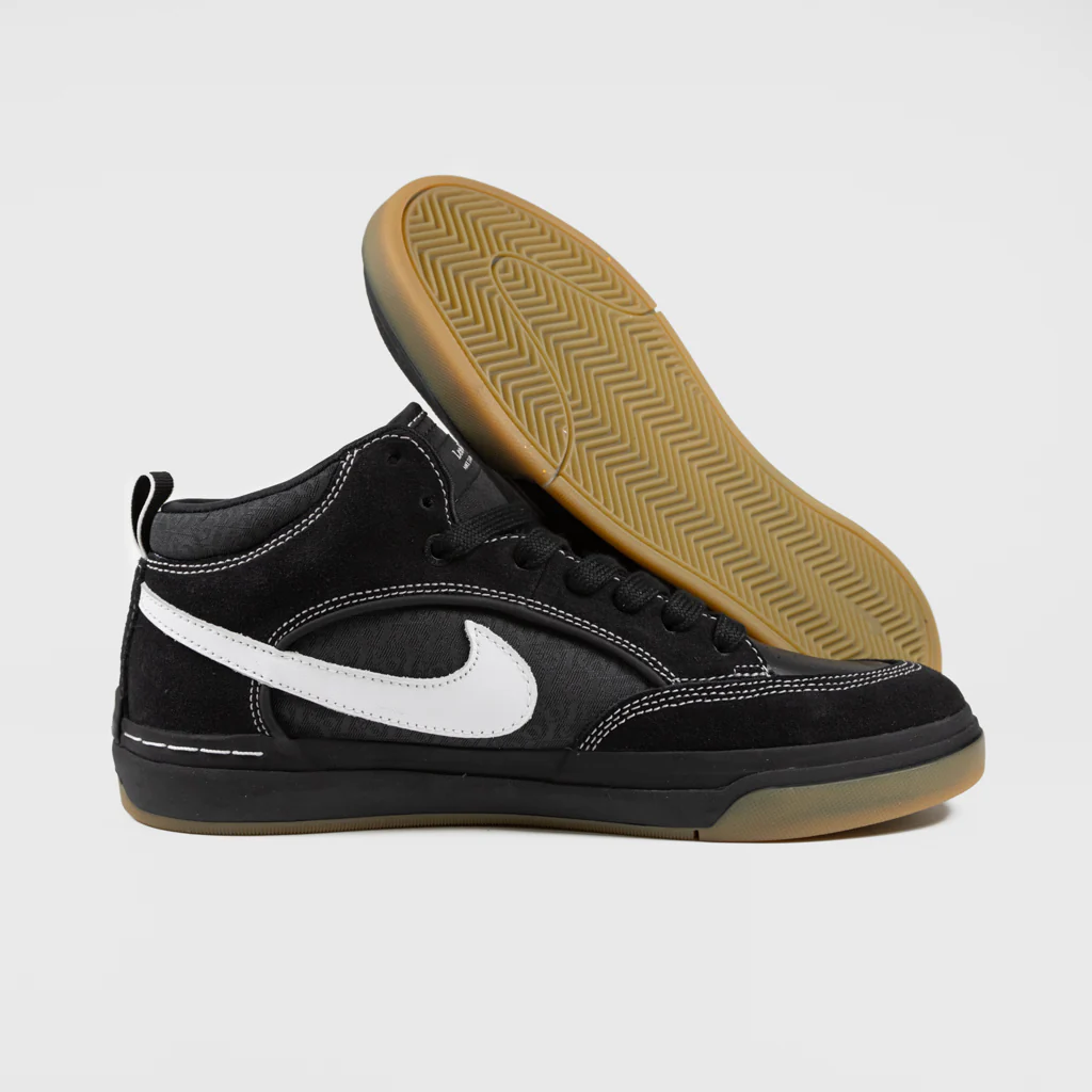 Nike SB - React Leo Baker Shoes - Black / White - Black - Image 3