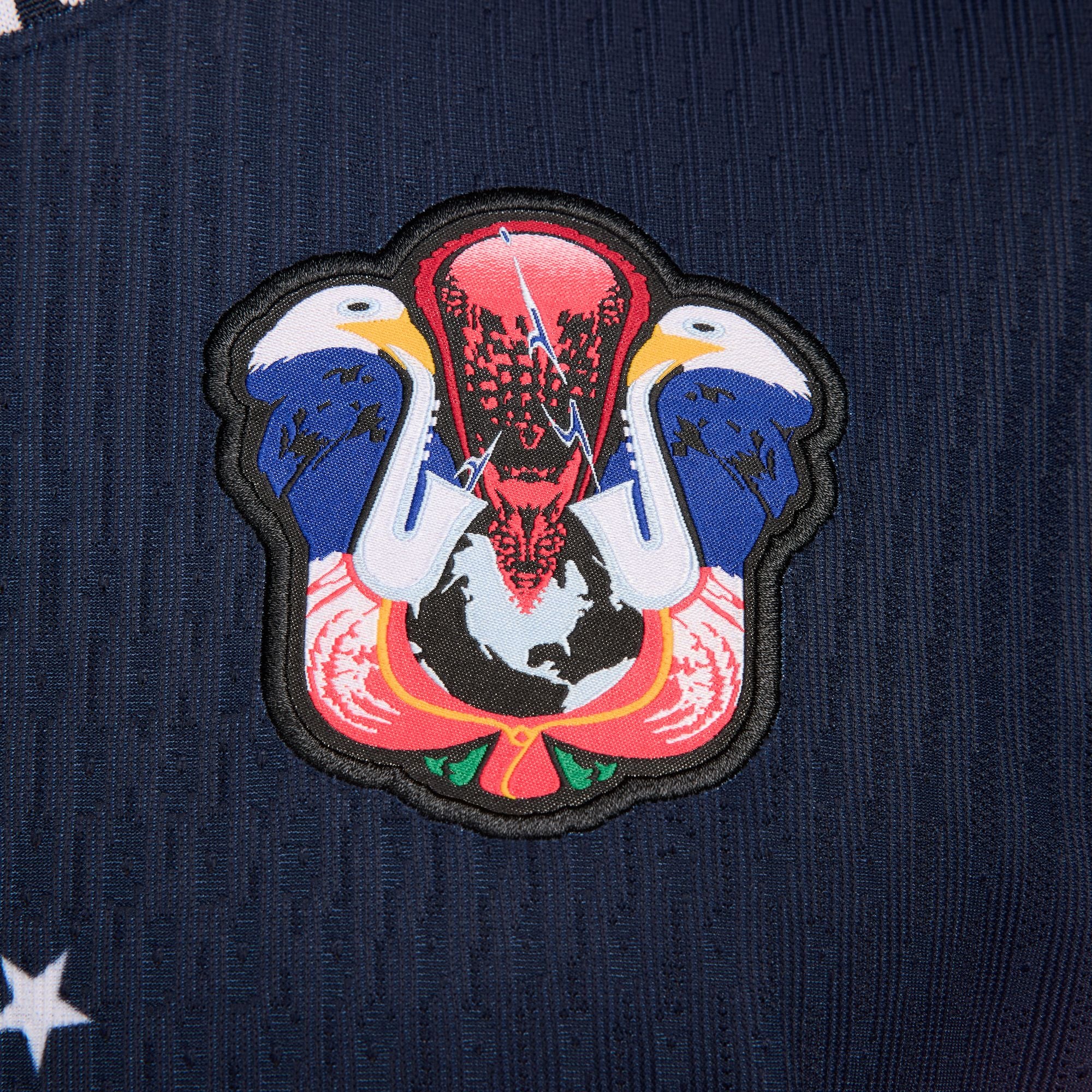 Nike SB - Team USA Olympic Short Sleeve Skate Jersey - Obsidian / Bright Crimson / White - Image 5