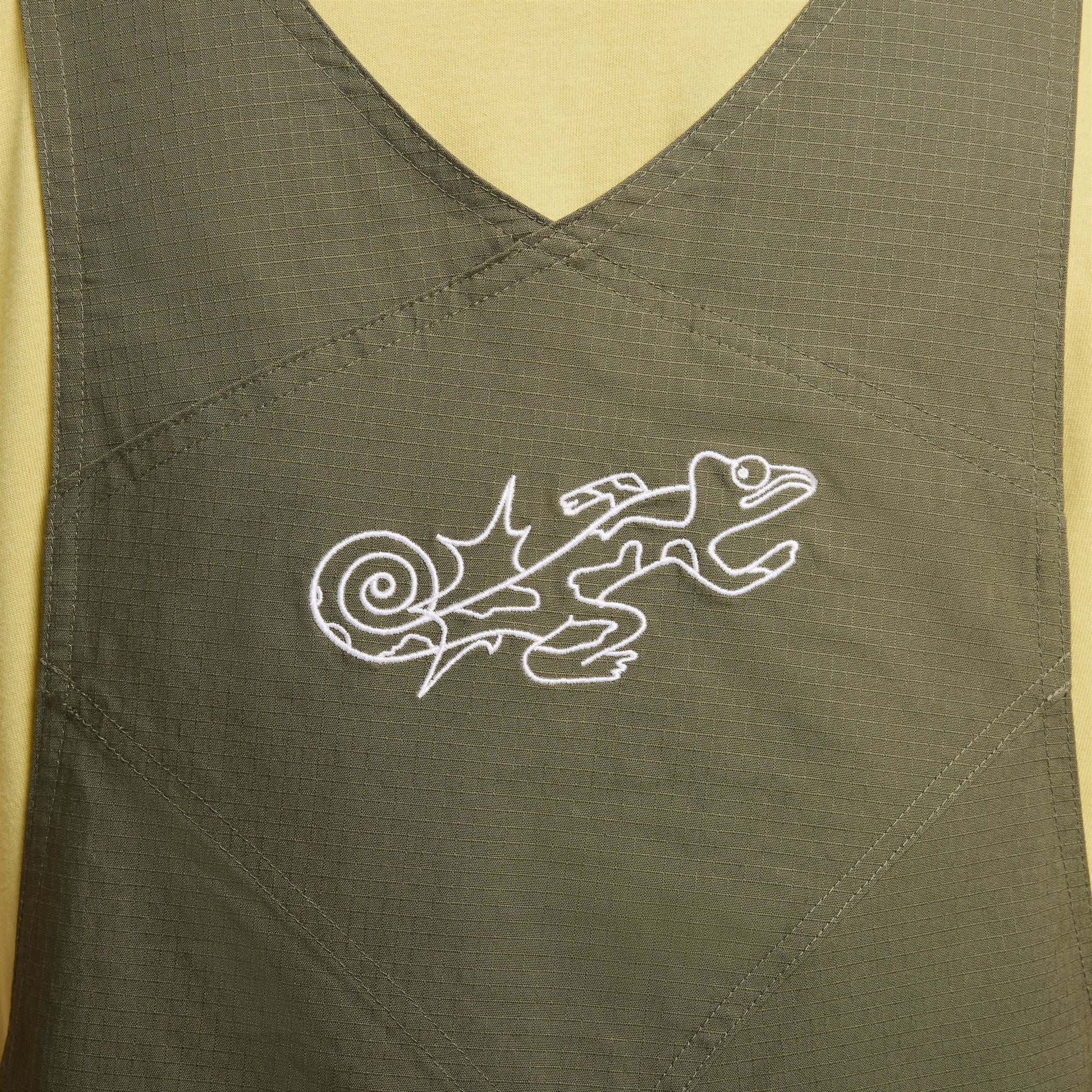Nike SB - Olympic Skate Overalls - Medium Olive / White - Image 4