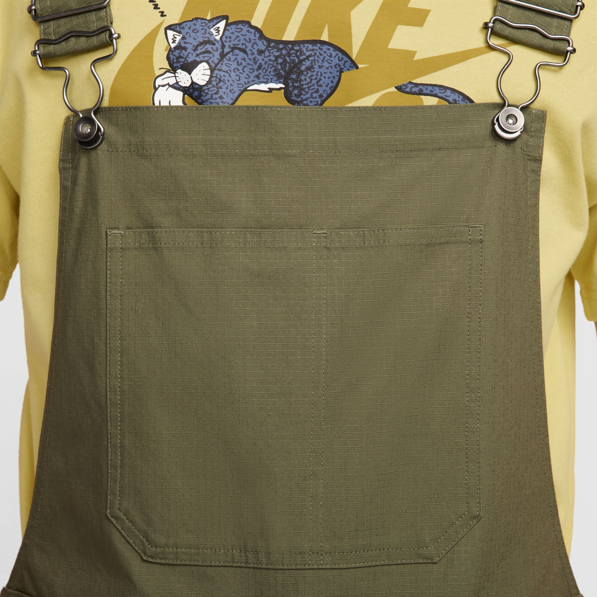 Nike SB - Olympic Skate Overalls - Medium Olive / White - Image 5