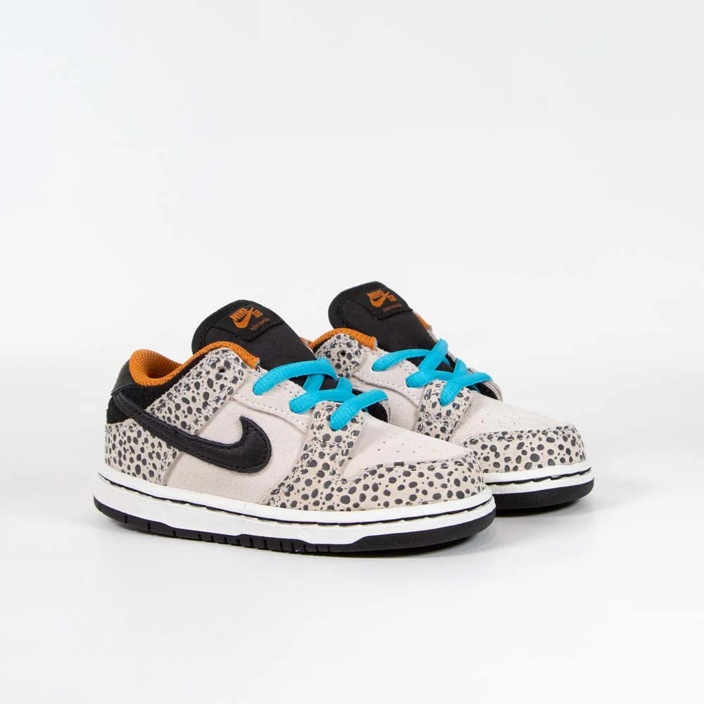 Nike SB - (TD - Toddler) Dunk Low Pro 'Olympic Safari' Shoes - Phantom / Black - Black - Monarch - Image 2
