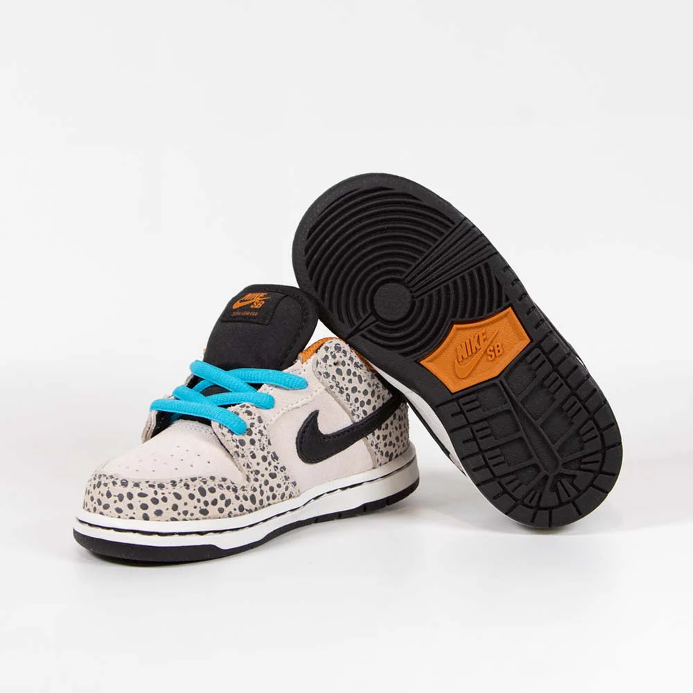 Nike SB - (TD - Toddler) Dunk Low Pro 'Olympic Safari' Shoes - Phantom / Black - Black - Monarch - Image 3