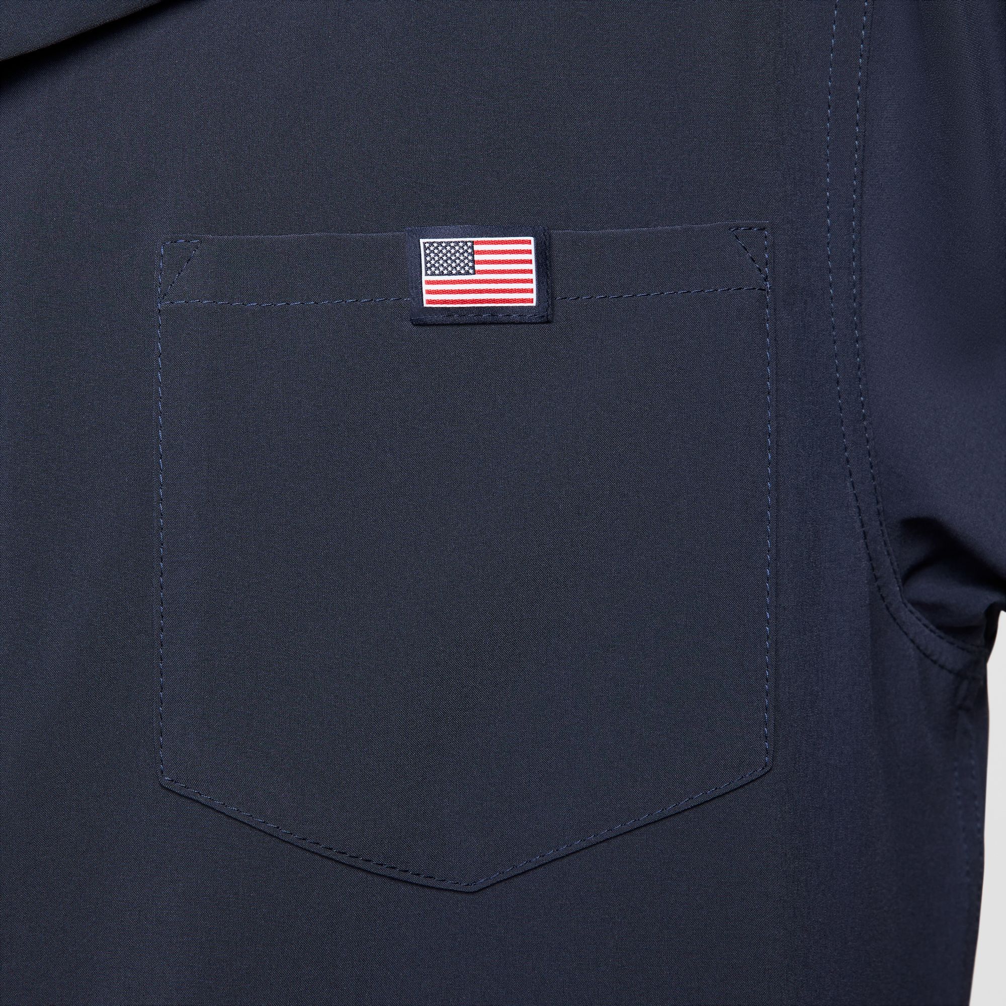 Nike SB - Team USA Olympic Bowler Button Up Short Sleeve Shirt - Obsidian / White - Image 6