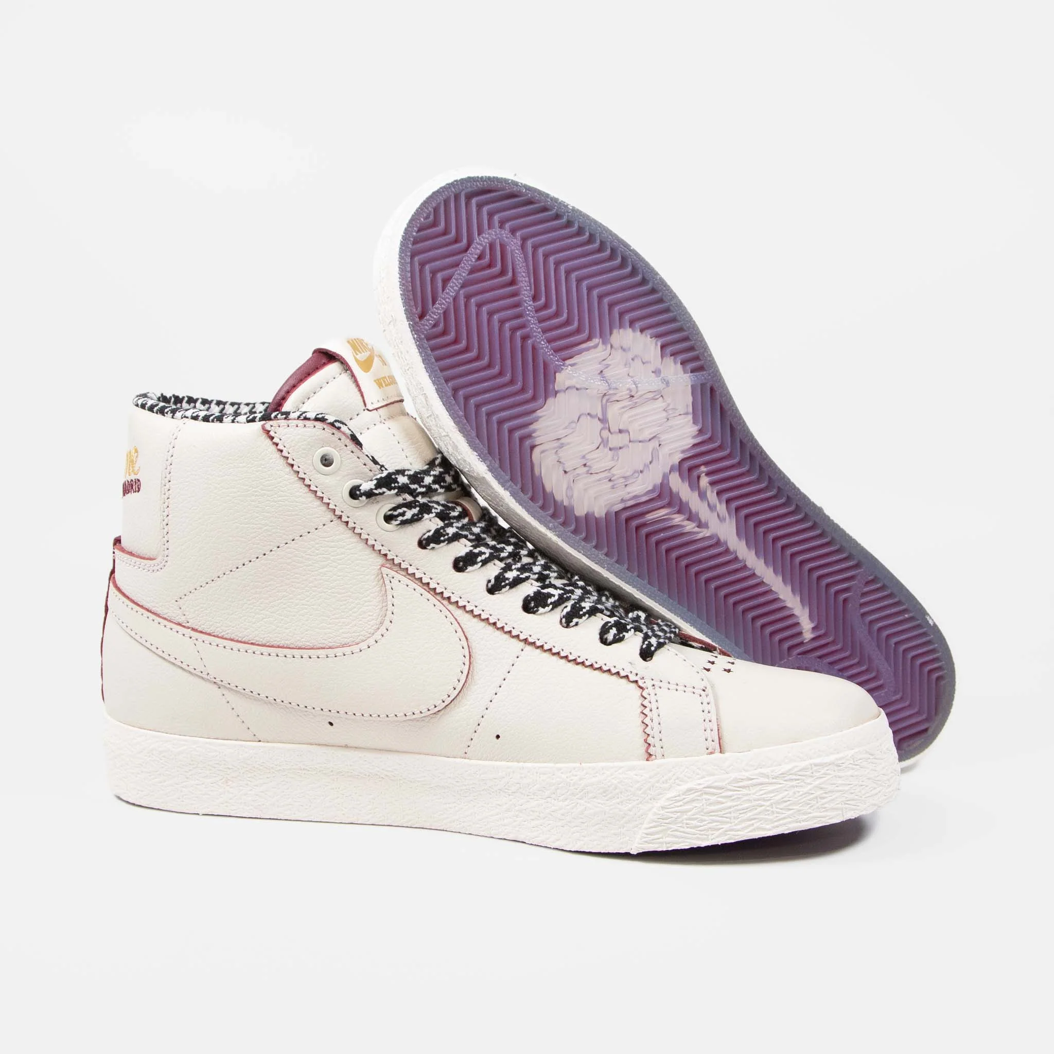 Nike SB - Welcome Madrid Blazer Mid Shoes - Sail / Dark Beetroot / White - Image 3