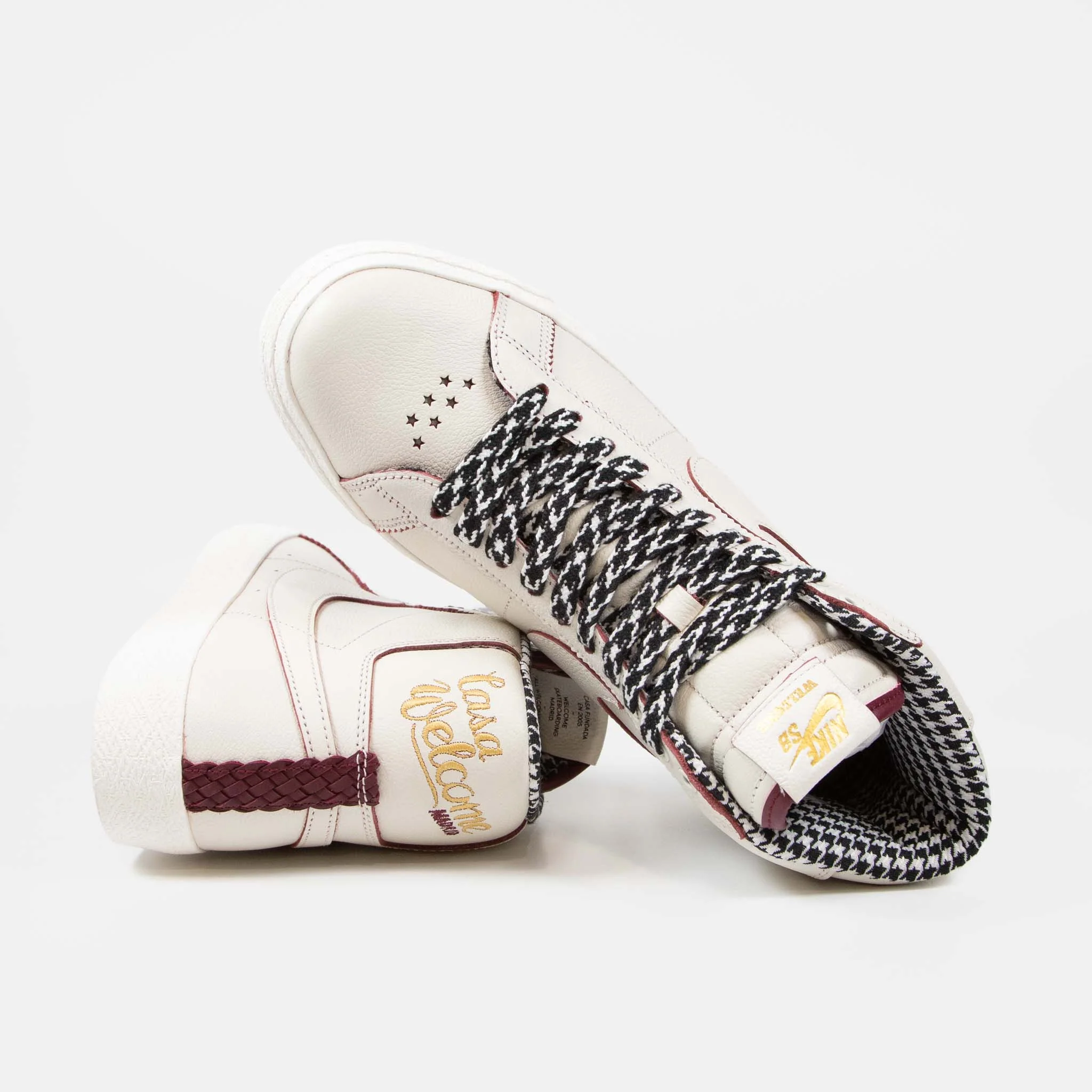 Nike SB - Welcome Madrid Blazer Mid Shoes - Sail / Dark Beetroot / White - Image 4