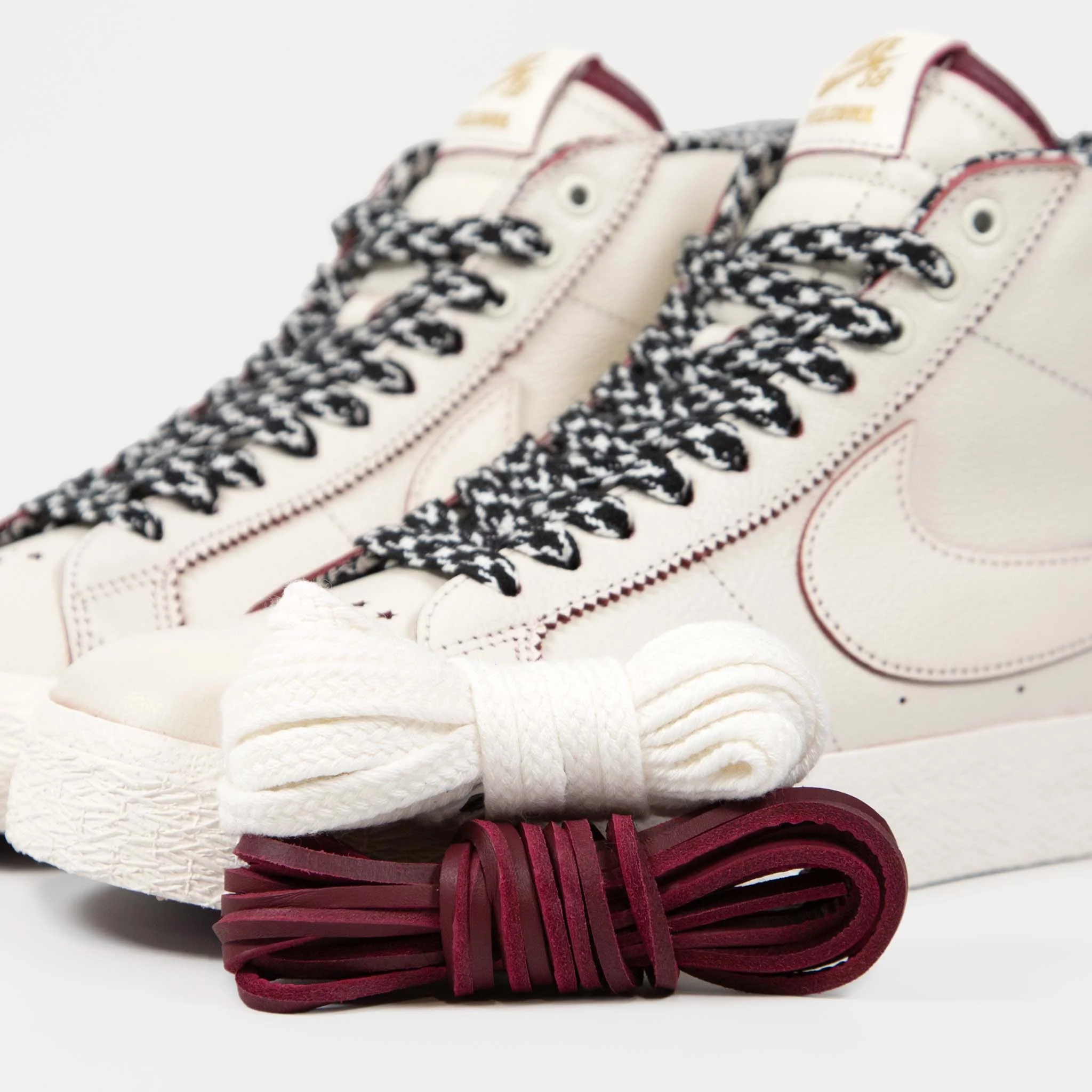 Nike SB - Welcome Madrid Blazer Mid Shoes - Sail / Dark Beetroot / White - Image 5
